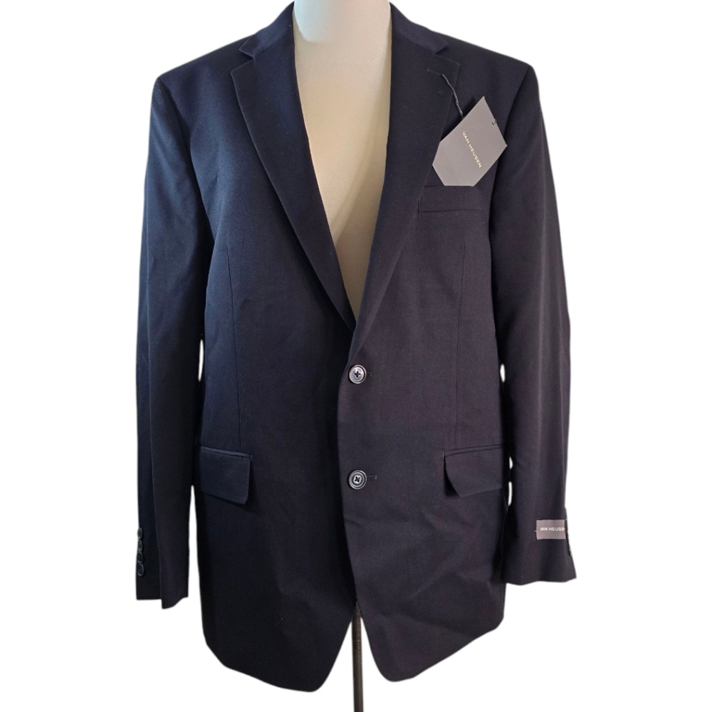Van Heusen Classic Blazer Suit Separates Navy Blue Men's 44R NEW